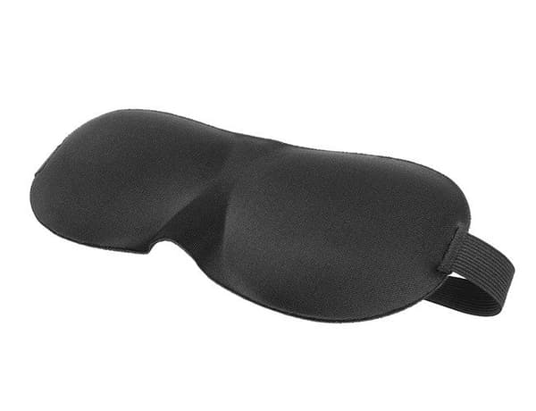 3D-unimaski korvatulpilla ja kotelolla, säädettävä matkasetti