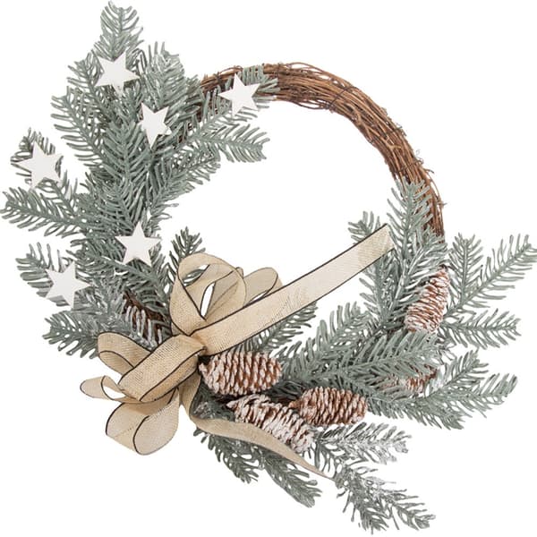 Joulukranssi kävyillä ja oksilla halkaisija 30 cm
