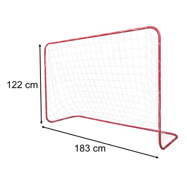 Fotbollsmål för barn 183x122x61 cm galvaniserat stål hopfällbart