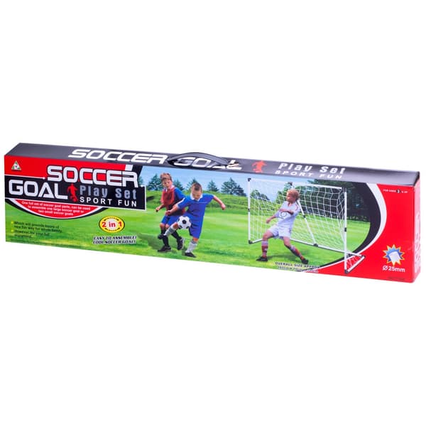 Fodboldmål sæt 185x120 cm, 1 stort/2 små, med bold og pumpe