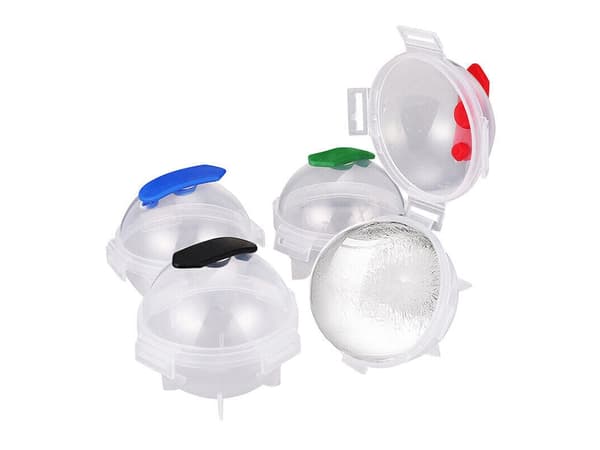 Isform för isbollar 4 delar, plast, transparent, Ø5 cm