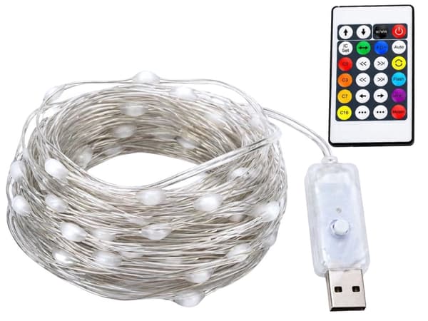 RGB LED-nauha 10 m USB 5V IP65 Bluetooth-sovellus ja kaukosäädin