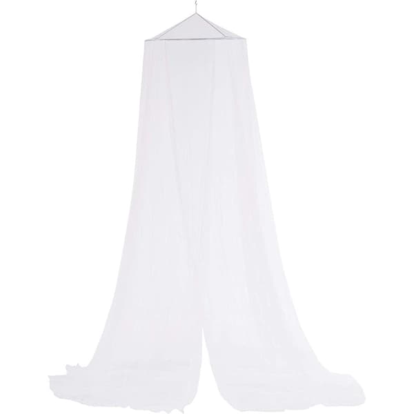 Myggnät över säng polyester mesh vit ring 60 cm höjd 220 cm