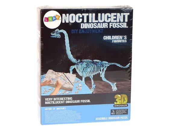 Dinosaurie utgrävningskit för barn 3+ med gipsblock, mejsel och borste