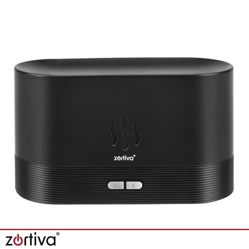 Aroma diffuser luftfuktare 180 ml med RGB LED eldeffekt, 3 doftoljor
