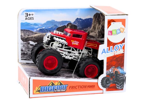 Off-road -leluauto kitkavedolla 11 cm musta monstertruck