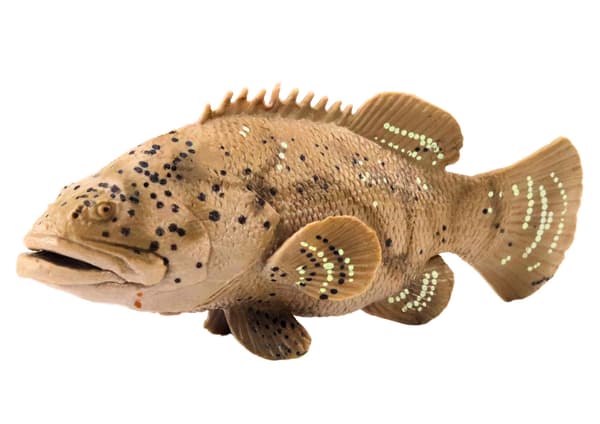 Dekorationsfigur sjöman med fisk 11 cm grå, CE/EN71 3+