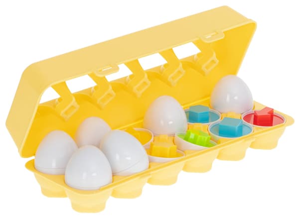 Formsorterare ägg 12 delar Montessori leksak 18 mån+ multifärg