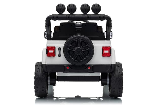 Batteridriven leksaksbil ride-on Jeep Rubicon för barn vit