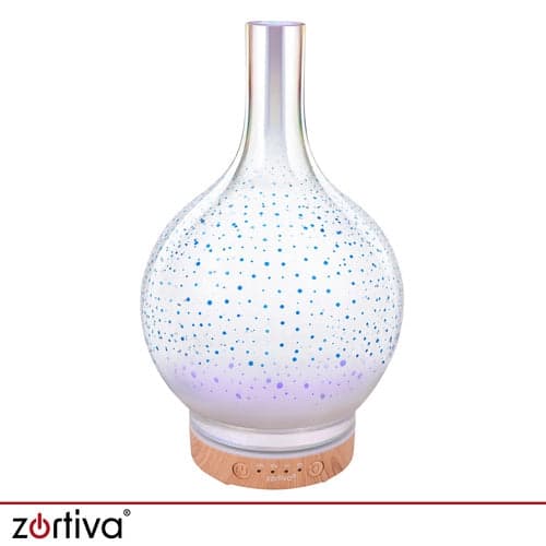 Aromadiffusor luftfuktare 200 ml med LED-nattljus, 3 doftoljor brun