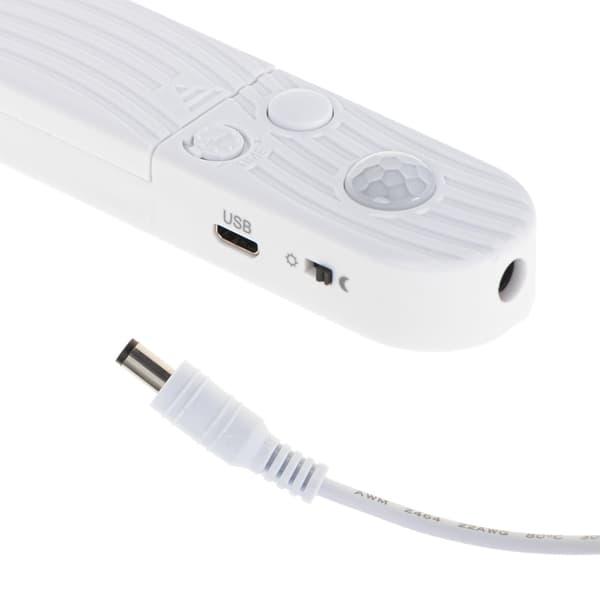 LED-remsa 2 m varmvit med rörelse- och skymningssensor, batteri/USB