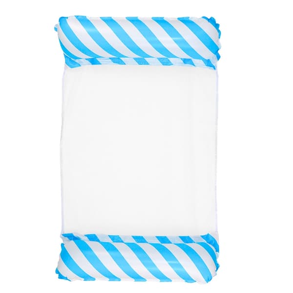 Oppustelig vandehængekøje med net, PVC/nylon, til pool og sø