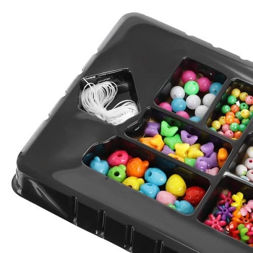 Smykkesæt til børn med perler 11 sorter og elastisk snor