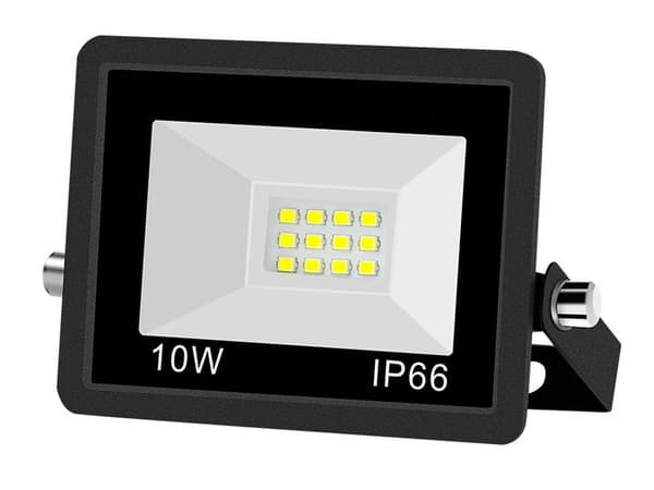 LED-projektør 10W 6000K IP66 udendørs mat sort metal