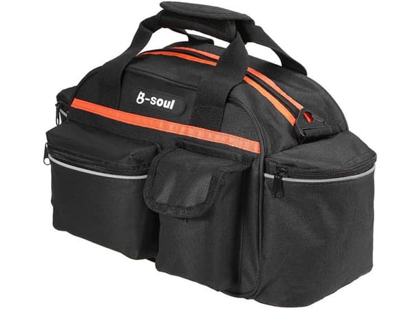 Cykeltaske til bagagebærer 15 L sort 40x21,5x18 cm refleks