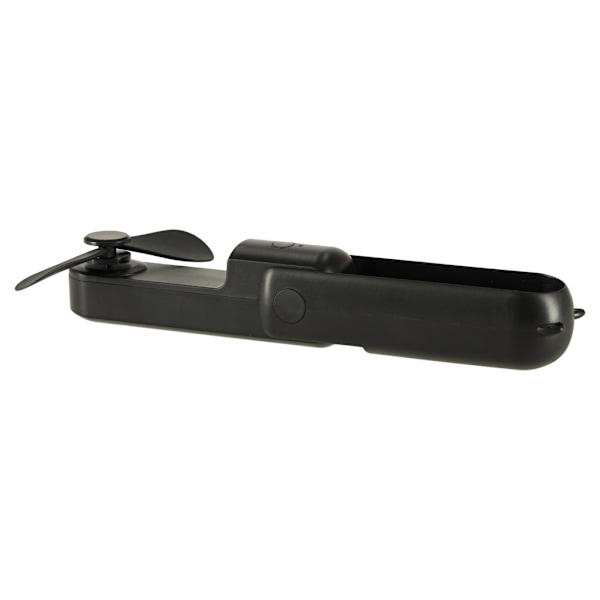 Mini USB-ventilator 2-i-1 hånd/bord 1200mAh USB-C sort Black
