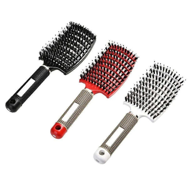Hårborste/kam set 2-pack för utredning, vått/torrt hår, slumpfärg multifärg