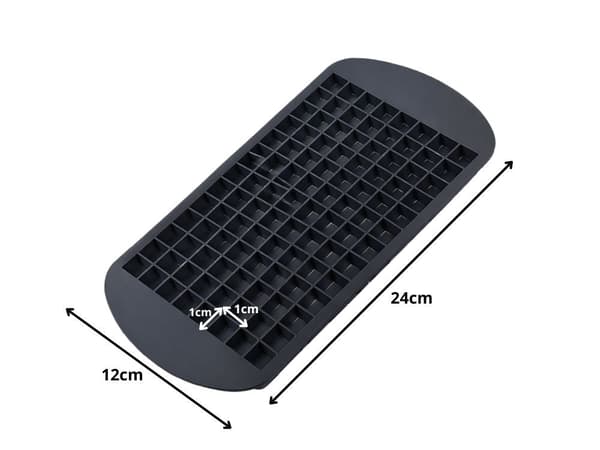 Isform silikon 160 miniisbitar 1x1 cm svart 24x12 cm