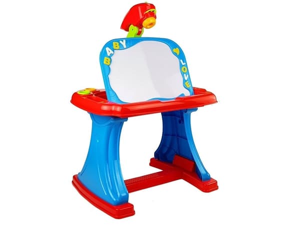 Ritbord med projektor och stol, magneter bokstäver/siffror, 3+ år