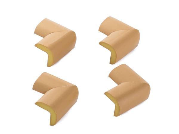 Hörnskydd för möbler skumplast brun 4-pack 55 x 55 x 35 mm