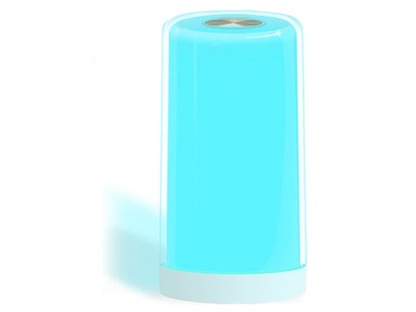 LED-natlampe med touch 3 lysstyrker 4 farver USB-C hvid 14,5 cm