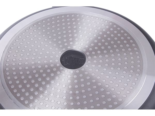 Stegepande 28 cm støbt aluminium non-stick, sort, til induktion