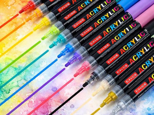Akrylpennor 24-pack vattenfasta markers 4 mm spets