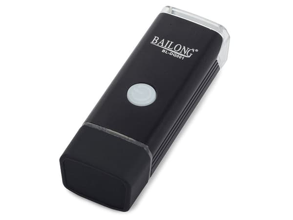 Forlygte til cykel LED 180 lm USB-opladning sort 8 cm med beslag
