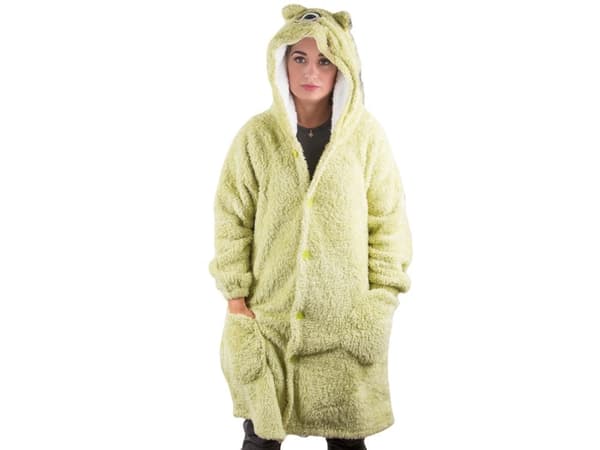 Hupparipeitto huppulla oversize one size puuvilla vihreä 90 cm