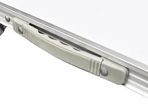 Hopfällbart campingbord 180x60 cm justerbar höjd creme