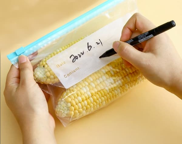Ziplock-påsar för mat PE 15-pack 23x15 cm transparent/vit