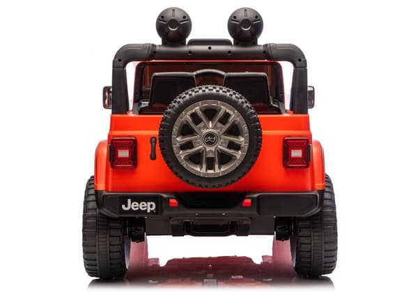 Batteridriven åkbil Jeep Rubicon 4x4 för barn, orange