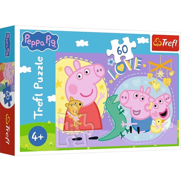 Pussel 60 bitar Peppa Pig 330x220 mm kalanderat papper