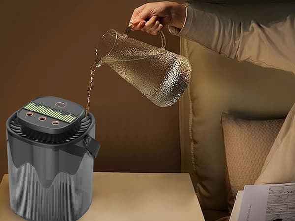 Ilmankostutin 3000 ml, aromadiffuuseri, USB, 3 tilaa, lämpimänvalkoinen valo, musta