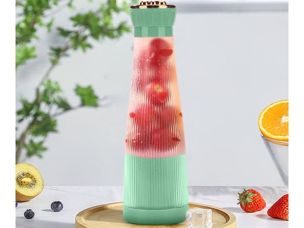Bærbar USB-smoothieblender 400 ml 1200 mAh grøn, 6 blade