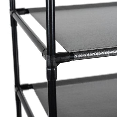 Modulær skohylde 10 hylder sort 176x33x33 cm 10 par