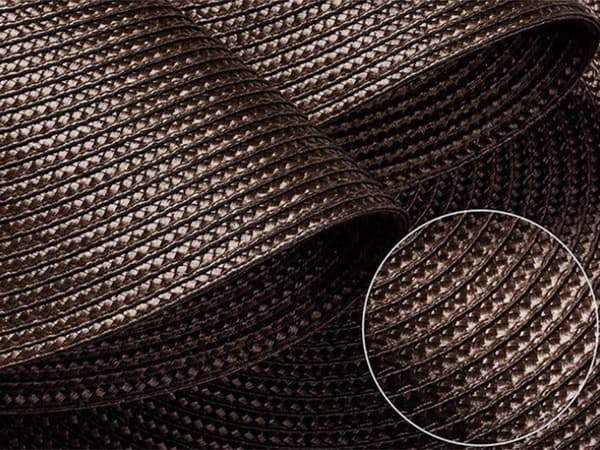 Rund bordstablett i plast flätad brun 38 cm 1-pack