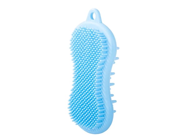 Vasksvamp i silikone med massagefunktion 13,5x6,5 cm blandede farver