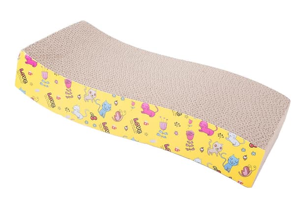 Raapimisalusta aaltomuotoinen kartonki 42,5 cm kissanmintulla