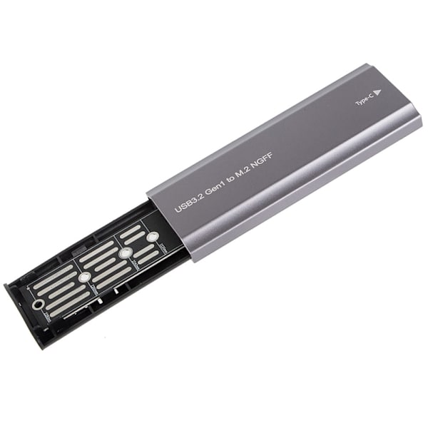 M.2 SATA NGFF SSD-adapterbox USB 3.1/USB-C 2230-2280 silver