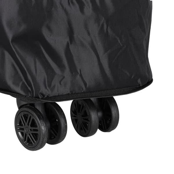 Sammenklappelig kuffert 50L vandafvisende polyester Oxford sort 360° hjul
