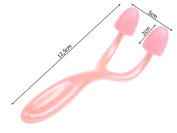 Næseformer med massage, 2 roterende ruller 12,5x5 cm, rosa