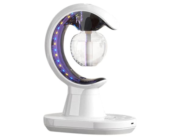 Luftfugter 90 ml med aromaterapi LED-natlampe USB hvid