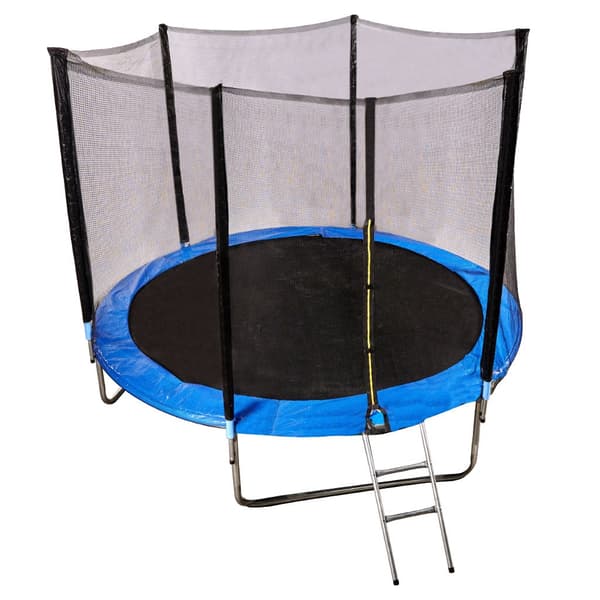 Trampolin 305 cm med sikkerhedsnet og stige, maks 150 kg Multicolor
