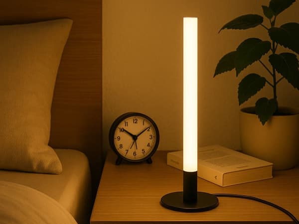 LED gulvlampe 40 cm USB 3 lysindstillinger metal sort