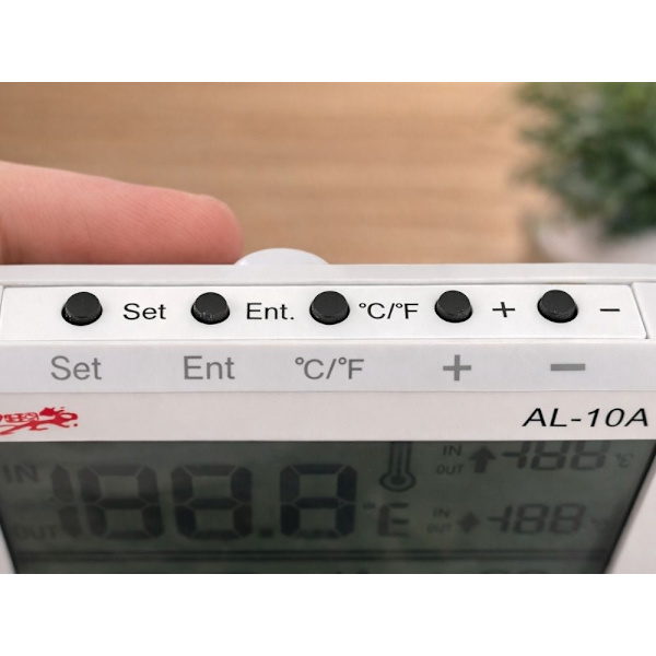 Termometer hygrometer med extern sensor LCD min/max larm °C/°F