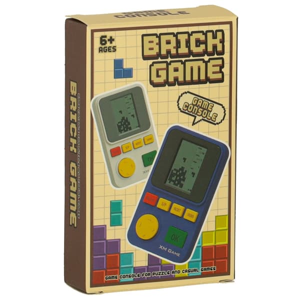 Elektronisk retro arkadekonsol blokspil i lommeformat hvid 6+ CE