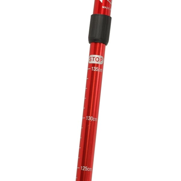 Fällbara trekkingstavar aluminium 65-135 cm volframspets röd 2-pack