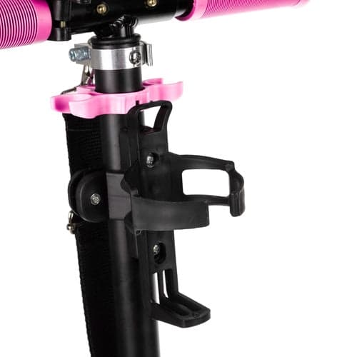 Sammenklappelig scooter til børn 200 mm hjul justerbart styr 87–98 cm sort/rosa