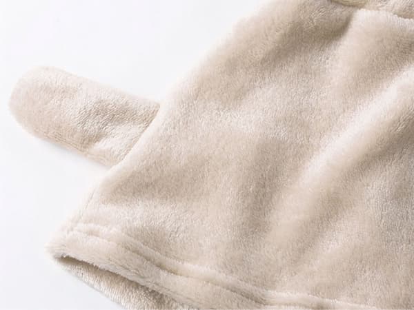 Pyjamassæt til dame 100% bomuld langærmet + shorts beige XL 2 dele